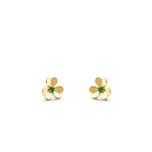 [Zalyn Jewelry ]FRIVOLE  FLOWER MALACHITE EARRINGS