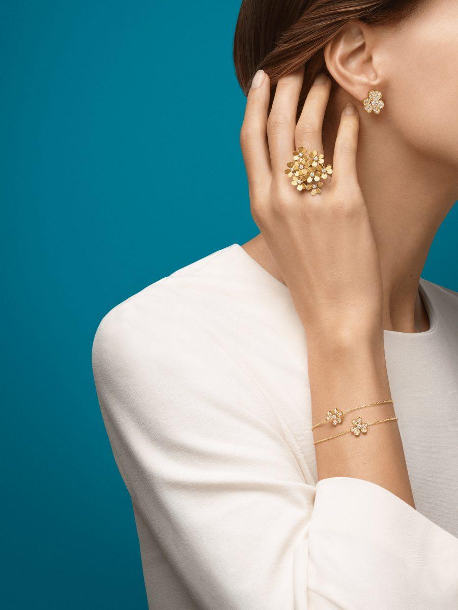 [Zalyn Jewelry ]FRIVOLE GOLD FLOWER DIAMOND EARRINGS