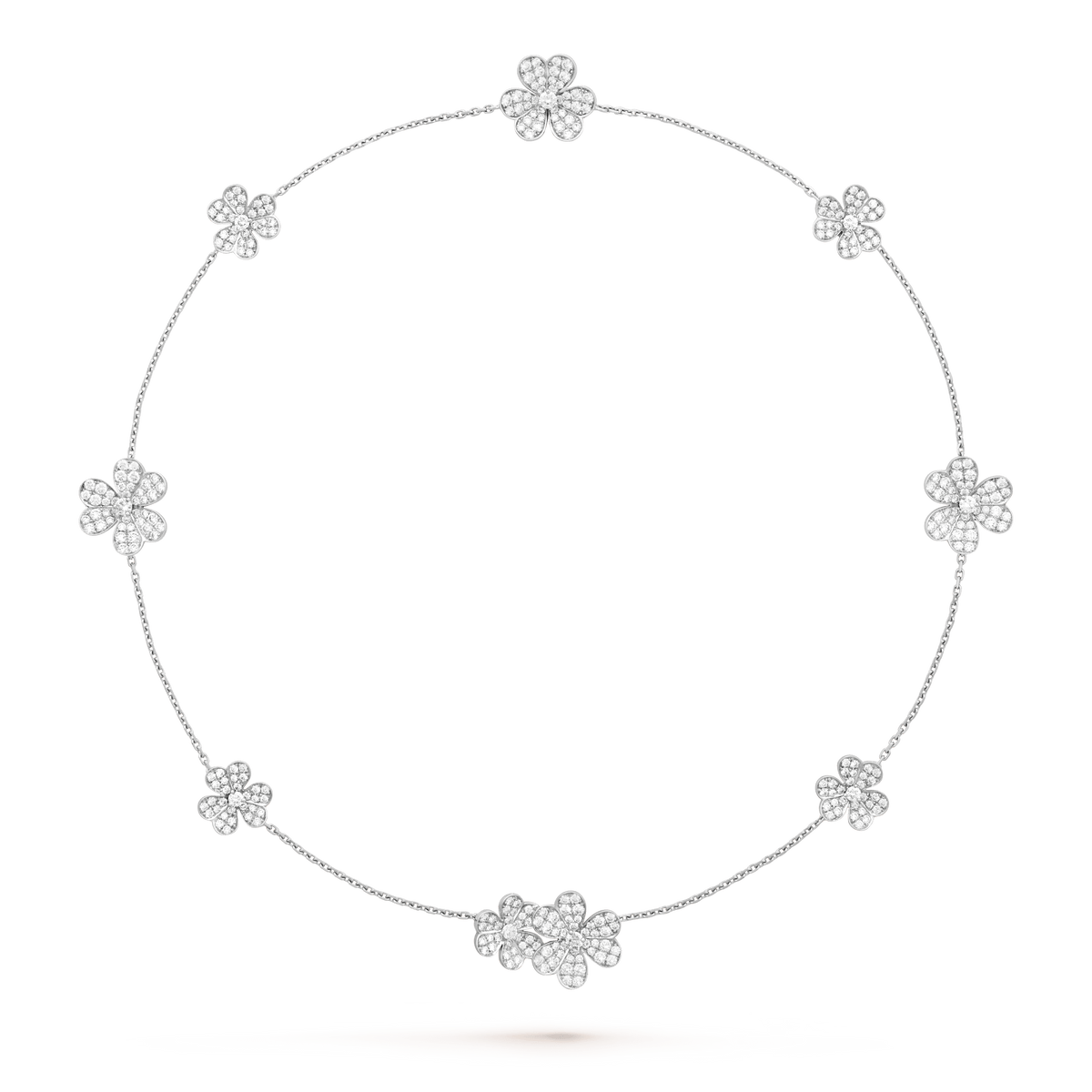 [Zalyn Jewelry ]FRIVOLE SILVER 9 FLOWERS NECKLACE