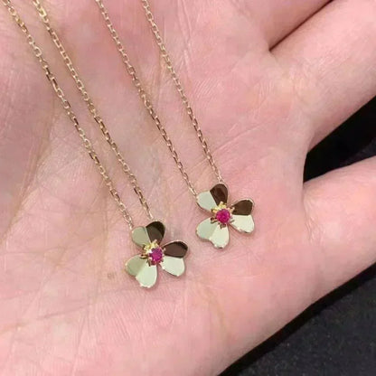 [Zalyn]FRIVOLE FLORAL CHARM NECKLACE