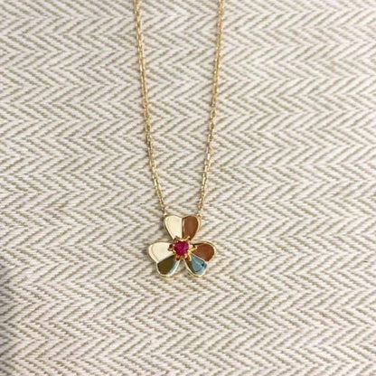 [Zalyn]FRIVOLE FLORAL CHARM NECKLACE