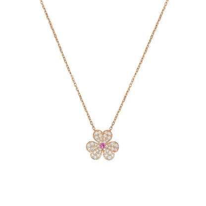 [Zalyn]PAVÉ DIAMOND BUTTERFLY CHARM NECKLACE