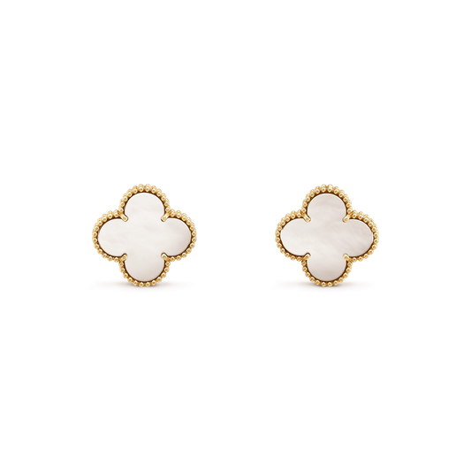 [Zalyn Jewelry ]CLOVER MINI GOLD EARRINGS