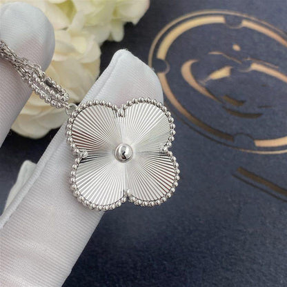 [Zalyn Jewelry ]CLOVER 25MM SILVER BIG CLOVER NECKLACE