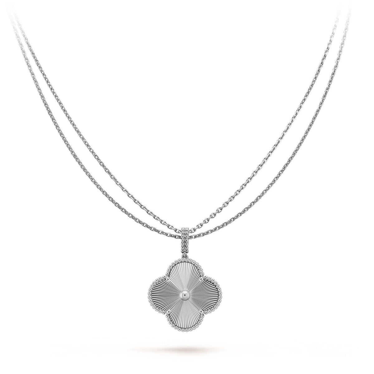 [Zalyn Jewelry ]CLOVER 25MM SILVER BIG CLOVER NECKLACE