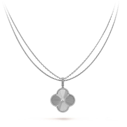 [Zalyn Jewelry ]CLOVER 25MM SILVER BIG CLOVER NECKLACE