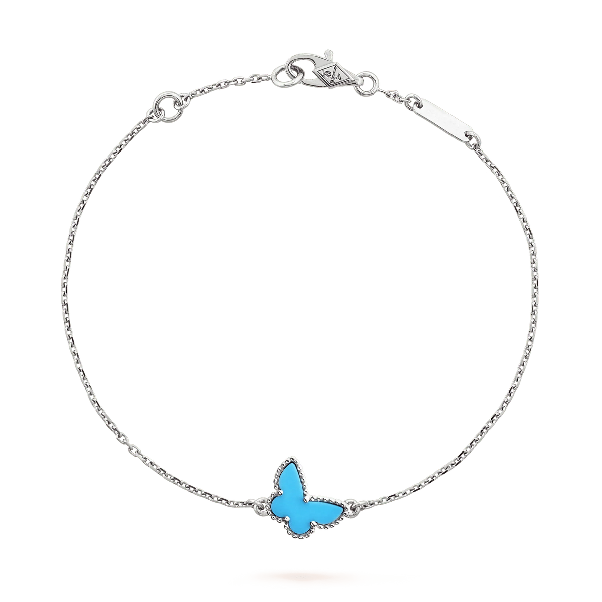 [Zalyn Jewelry ]BUTTERFLY TURQUOISE BUTTERFLY BRACELET SILVER