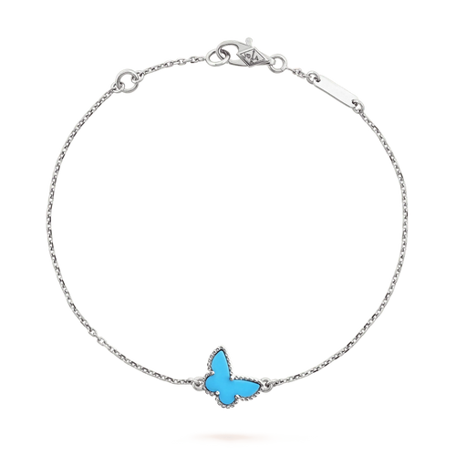 [Zalyn Jewelry ]BUTTERFLY TURQUOISE BUTTERFLY BRACELET SILVER