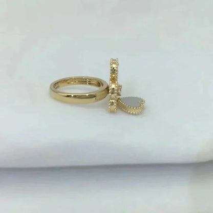 [Zalyn Jewelry ]SWEET CLOVER WHITE MOP RING