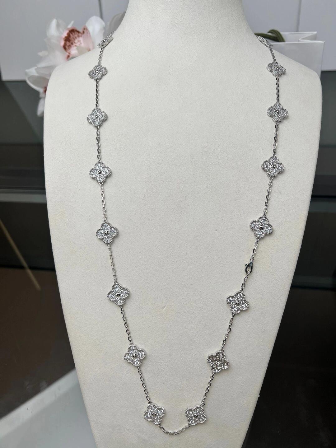 [Zalyn Jewelry ]CLOVER 20 MOTIFS DIAMOND SILVER