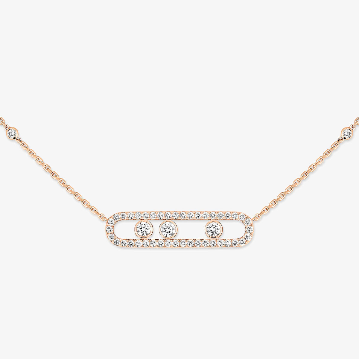 [Zalyn]MOVE PAVÉ FULL DIAMOND NECKLACE