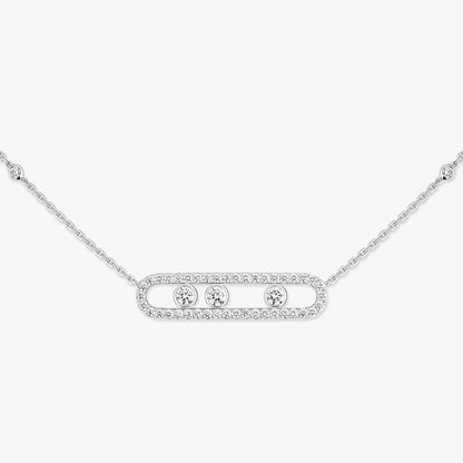 [Zalyn]MOVE PAVÉ FULL DIAMOND NECKLACE