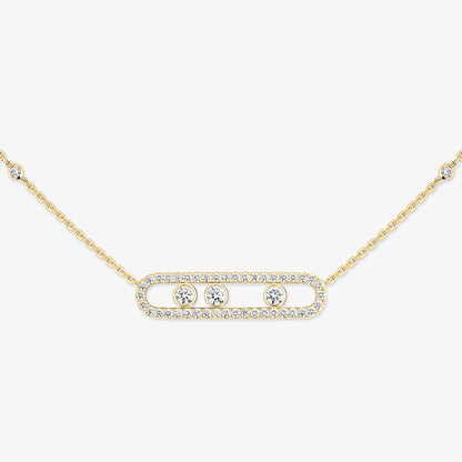 [Zalyn]MOVE PAVÉ FULL DIAMOND NECKLACE
