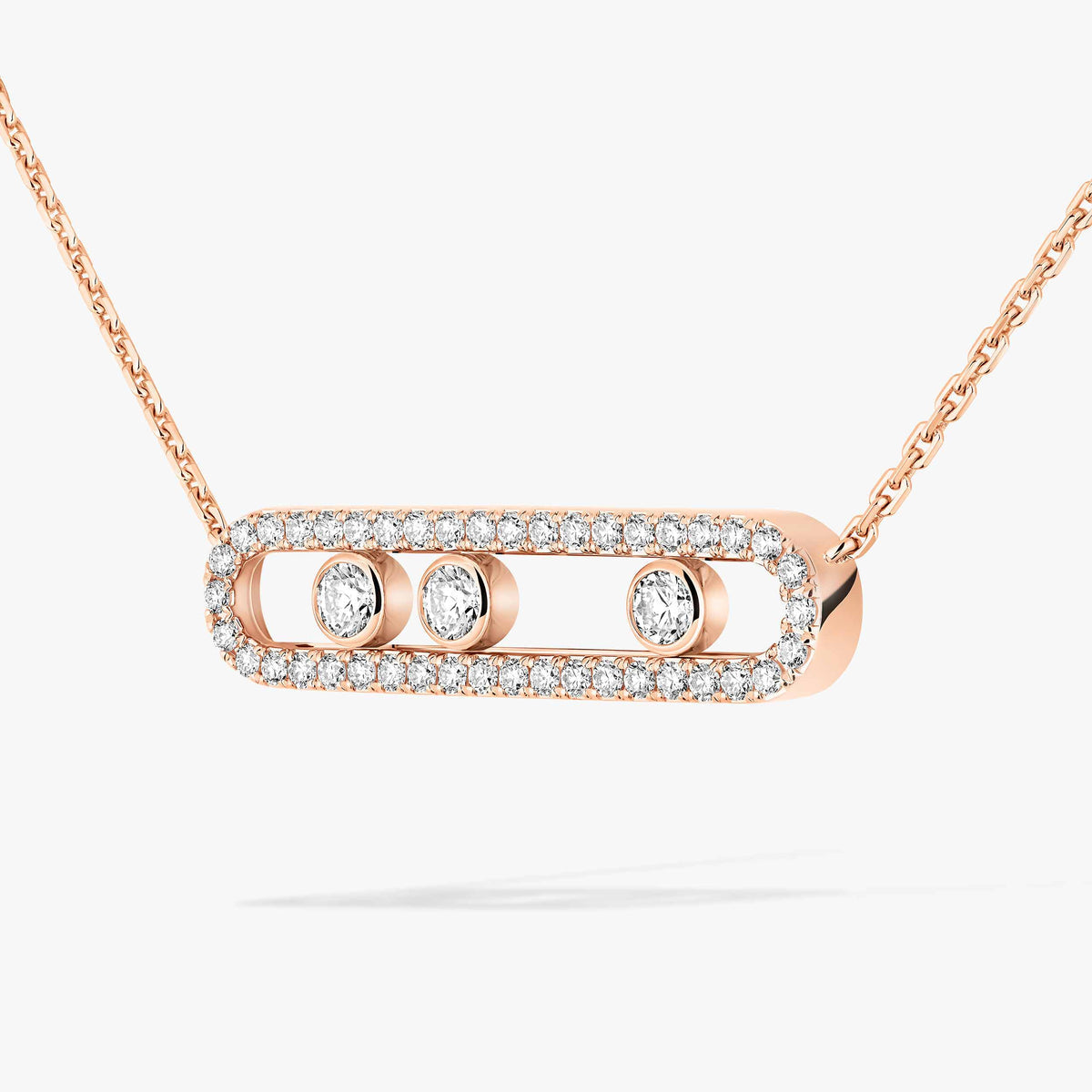[Zalyn]MOVE PAVÉ FULL DIAMOND NECKLACE