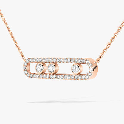 [Zalyn]MOVE PAVÉ FULL DIAMOND NECKLACE