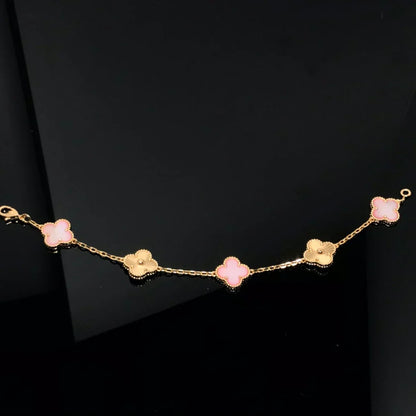 [Zalyn Jewelry ] CLOVER 5 MOTIFS  PINK MOP BRACELET COLLECTION