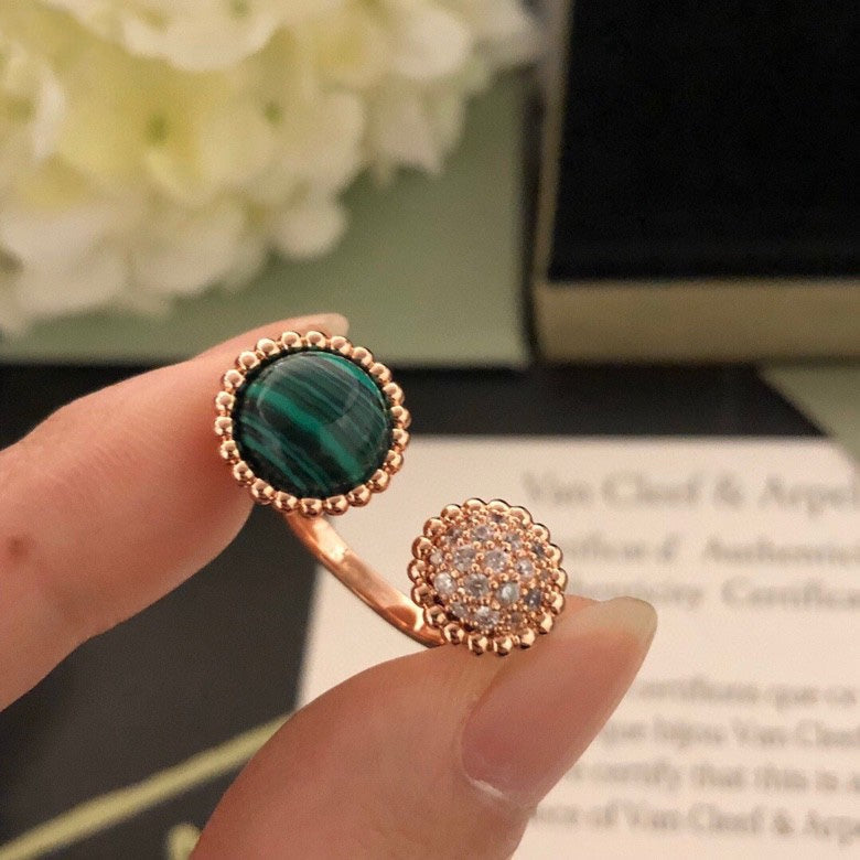 [Zalyn Jewelry ]PERLEE COULEURS DIAMOND ROSE GOLD BETWEEN THE FINGER RING
