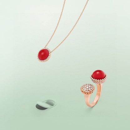 [Zalyn Jewelry ]PERLEE COULEURS DIAMOND ROSE GOLD BETWEEN THE FINGER RING