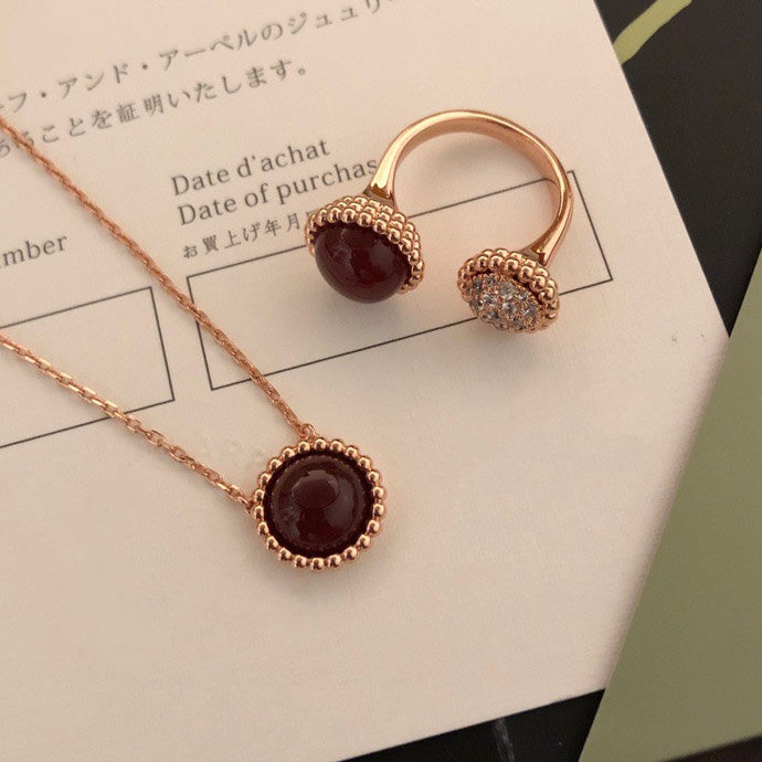 [Zalyn Jewelry ]PERLEE COULEURS DIAMOND ROSE GOLD BETWEEN THE FINGER RING