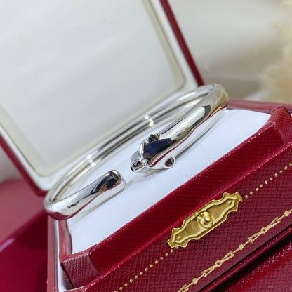 [Zalyn Jewelry ]PANTHERE SILVER OPEN BRACELET