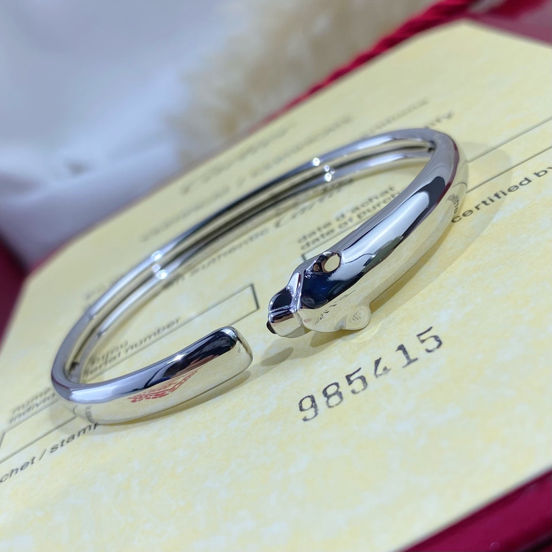 [Zalyn Jewelry ]PANTHERE SILVER OPEN BRACELET