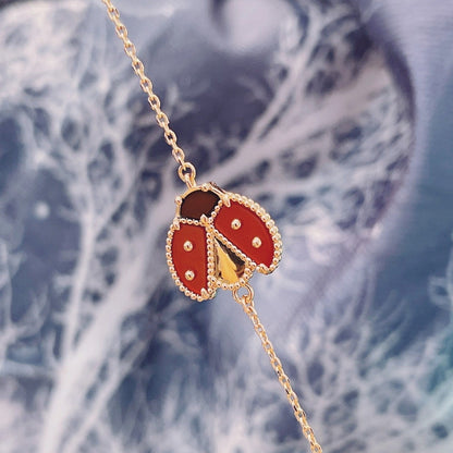 [Zalyn Jewelry ]LUCKY SPRING 1 MOTIF PINK GOLD BRACELET
