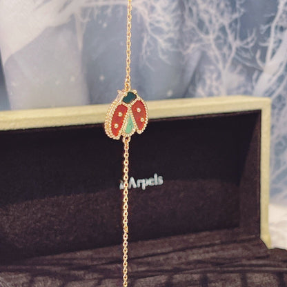 [Zalyn Jewelry ]LUCKY SPRING 1 MOTIF PINK GOLD BRACELET