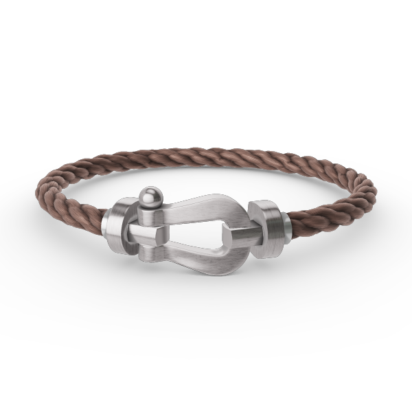 [Zalyn]FORCE LARGE HORSESHOE BRACELET - WHITE GOLD