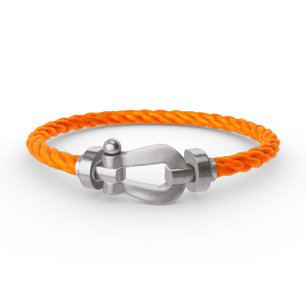 [Zalyn]FORCE LARGE HORSESHOE BRACELET - WHITE GOLD