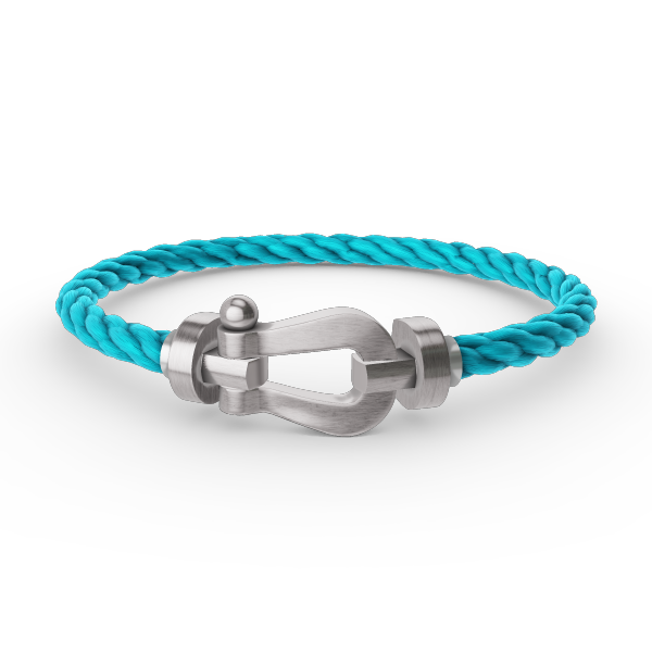 [Zalyn]FORCE LARGE HORSESHOE BRACELET - WHITE GOLD