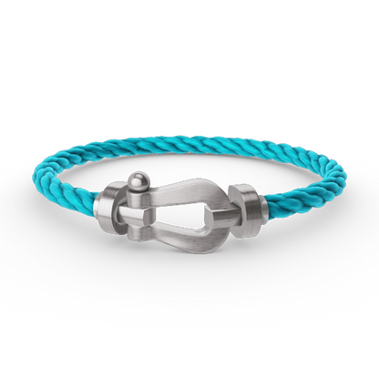 [Zalyn]FORCE LARGE HORSESHOE BRACELET - WHITE GOLD