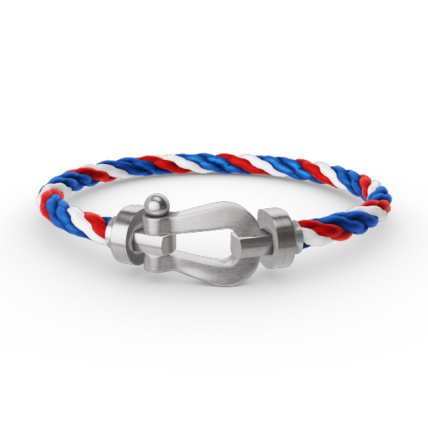 [Zalyn]FORCE LARGE HORSESHOE BRACELET - WHITE GOLD