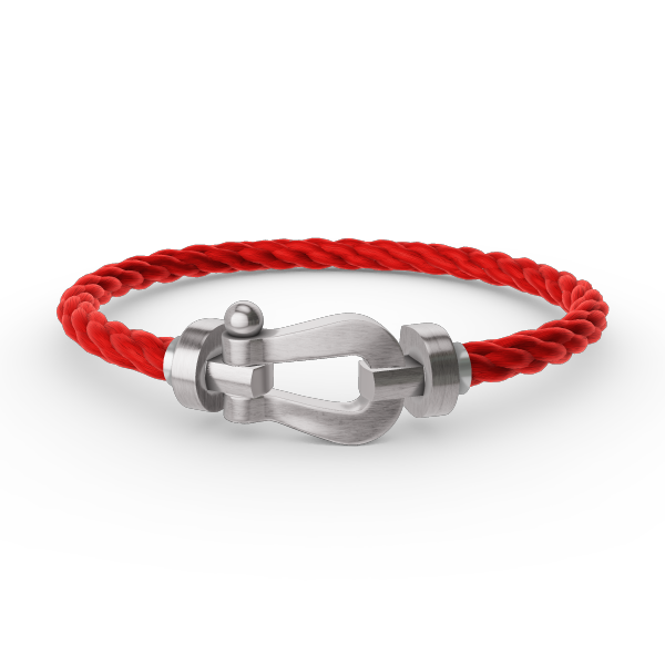 [Zalyn]FORCE LARGE HORSESHOE BRACELET - WHITE GOLD