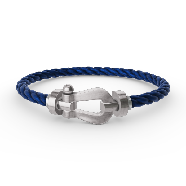 [Zalyn]FORCE LARGE HORSESHOE BRACELET - WHITE GOLD