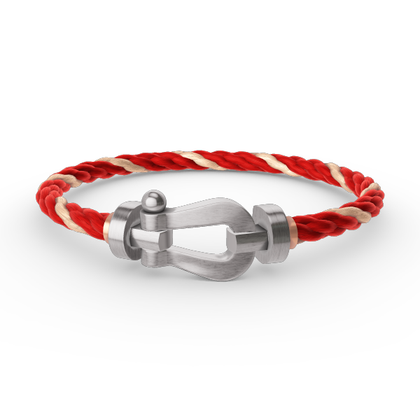 [Zalyn]FORCE LARGE HORSESHOE BRACELET - WHITE GOLD