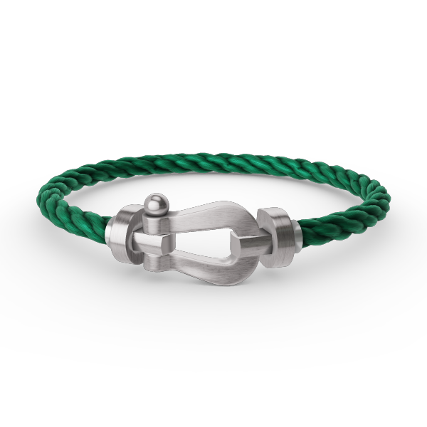[Zalyn]FORCE LARGE HORSESHOE BRACELET - WHITE GOLD