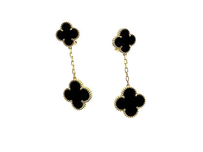[Zalyn Jewelry ]CLOVER 2 MOTIFS  EARRINGS (MULTIPLE CHOICESC