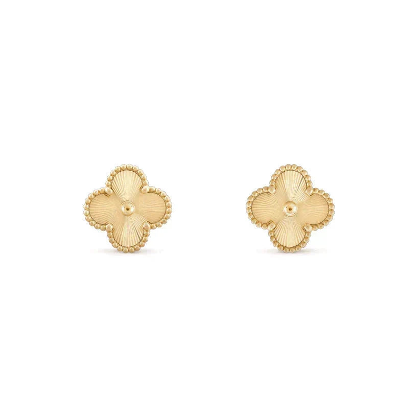 [Zalyn Jewelry ]CLOVER MEDIUM 1 MOTIFS LASER EARRINGS