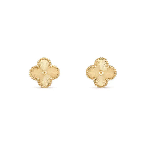 [Zalyn Jewelry ]CLOVER MEDIUM 1 MOTIFS LASER EARRINGS