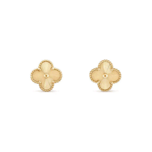 [Zalyn Jewelry ]CLOVER MEDIUM 1 MOTIFS LASER EARRINGS