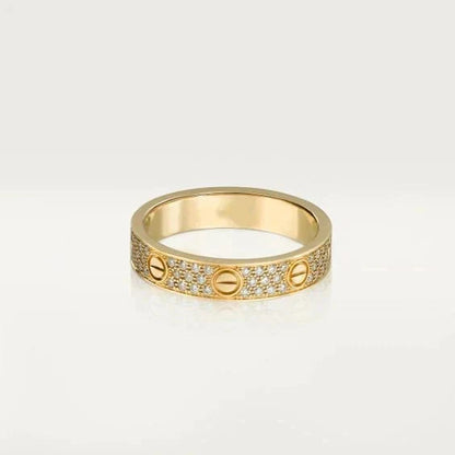 [Zalyn Jewelry ]LOVE RING 3.6MM DIAMOND PAVED