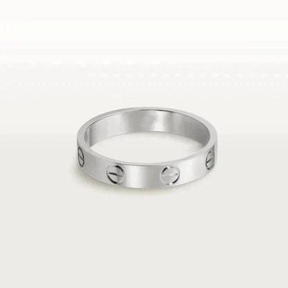 [Zalyn Jewelry ]LOVE RING 4MM 1 DIAMOND SILVER
