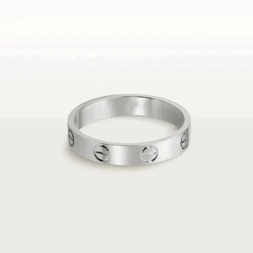 [Zalyn Jewelry ]LOVE RING 4MM 1 DIAMOND SILVER