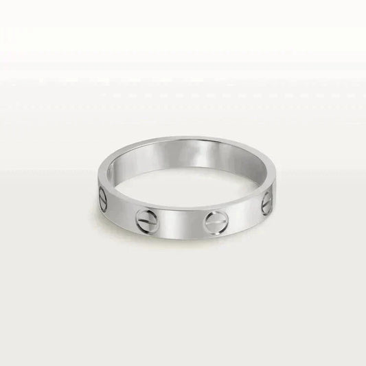 [Zalyn Jewelry ]LOVE RING 4MM 1 DIAMOND SILVER