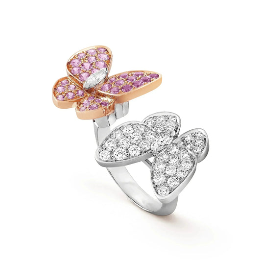 [Zalyn Jewelry ]TWIN BUTTERFLY DIAMOND RING
