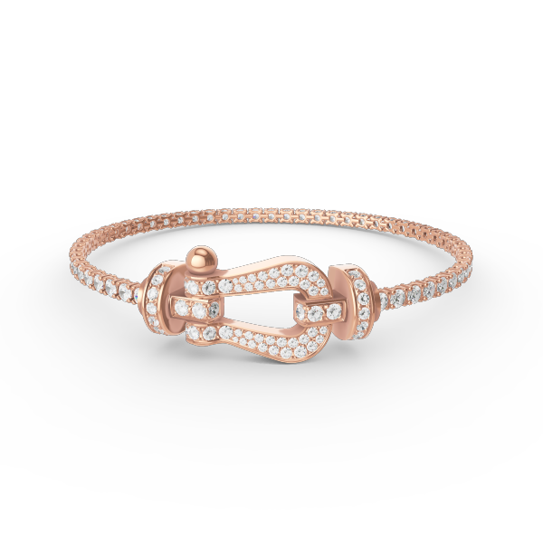 [Zalyn Jewelry ]FORCE  LARGE HORSESHOE FULL DIAMOND TENNIS BRACELET