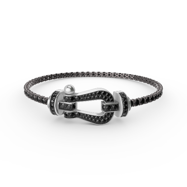 [Zalyn Jewelry ]FORCE  LARGE HORSESHOE FULL DIAMOND TENNIS BRACELET